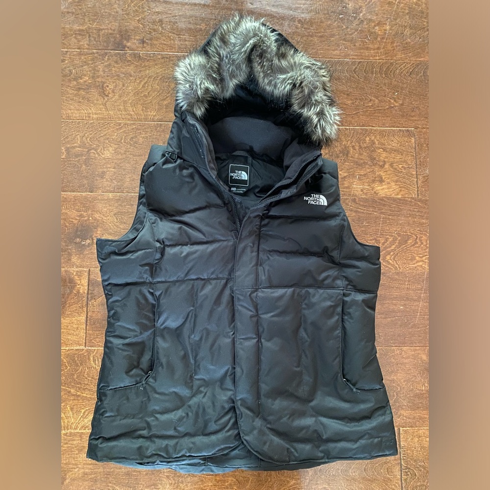 North Face Goose Down Vest with detachable hood